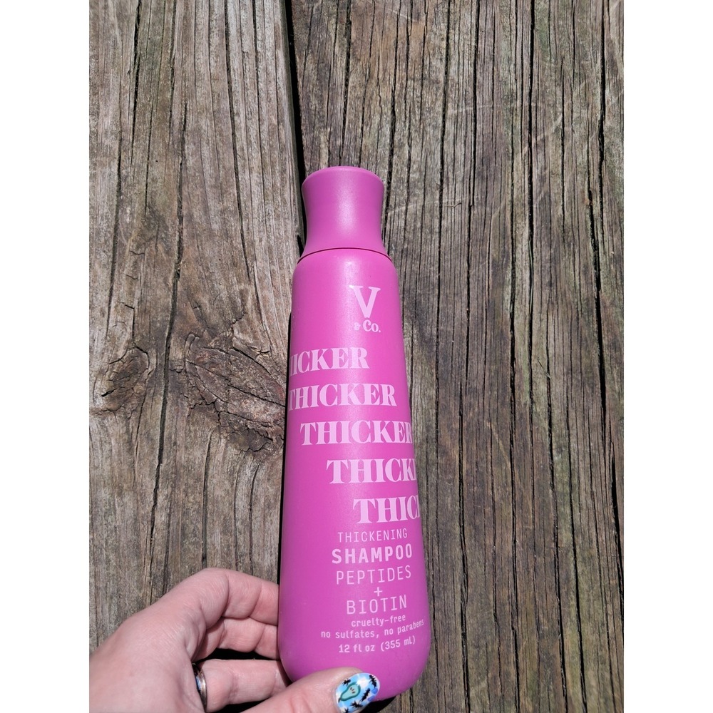 V&Co. Beauty Hair Thickening Shampoo with Peptide 12 Fl Oz (Pack of 1), Clear J3